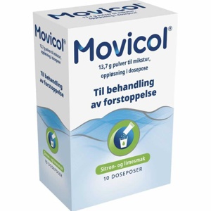 Movicol pulver til mikstur doseposer lime/sitron 10 stk produktbilde