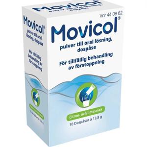 Movicol pulver till oral lösning i dospåse 10 st produkt bild