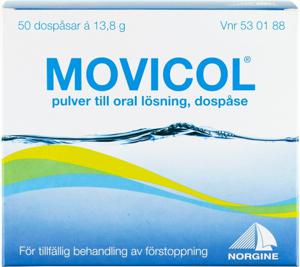 Movicol Pulver till oral lösning i dospåse 50 st produkt bild
