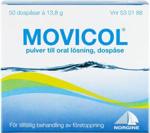 Movicol 50 styck Pulver till oral lösning i dospåse produkt bild