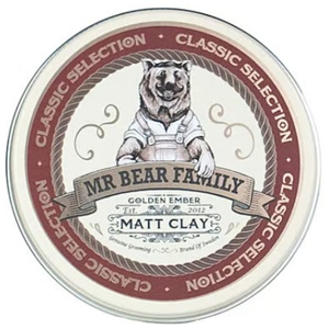 Mr. Bear Family Pomade Matt Clay Golden Ember 100 g produktbillede