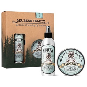 Mr Bear Kit - Sea Salt Spray & Matt Clay Pomade Springwood Produktbild