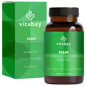 vitabay MSM METHYLSULFONYLMETHAN 1000 mg 365 St Tabletten Produktbild