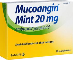 Mucoangin Mint, sugtablett 20 mg, 18 st produkt bild