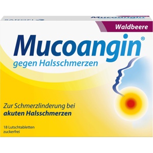 MUCOANGIN Waldbeere 20 mg Lutschtabletten Produktbild