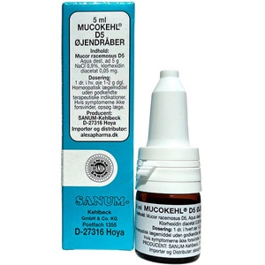 Mucokehl øjendråber D5 (blå) 5 ml. produktbillede