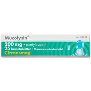 Mucolysin 200mg Citron - 25 brusetabletter produktbillede