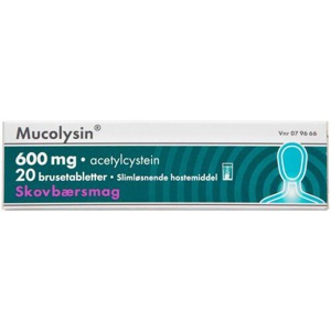 Mucolysin Skovbær 600 mg - 20 brusetabletter produktbillede