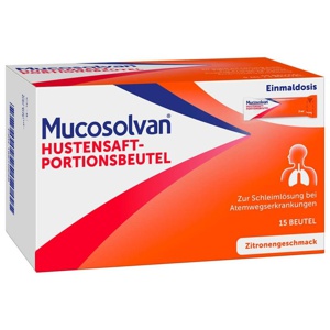 MUCOSOLVAN Hustensaft-Portionsbeutel 30 mg/5 ml Produktbild