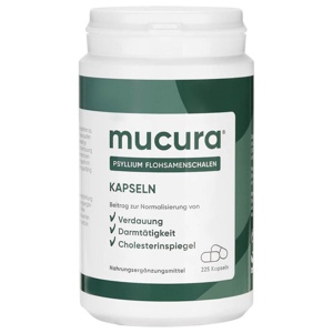 mucura Flohsamenschalen 225 St Kapseln Produktbild