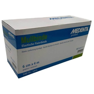 Mullbinden elastisch 4 m x 6 cm, 100 St Binden Produktbild