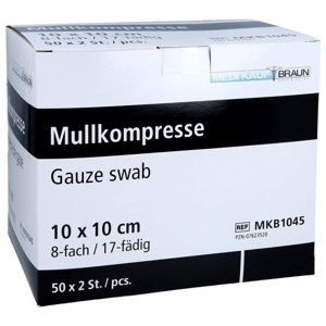 Mullkompressen 10x10cm steri, 50X2 St Kompressen Produktbild