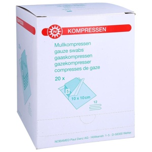 MULLKOMPRESSEN 10x10 cm steril 12fach Produktbild