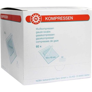 Mullkompressen 10x10cm 12-fa, 60 St Kompressen Produktbild