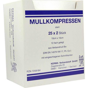 MULLKOMPRESSEN 10x10 cm steril 12fach BW Produktbild