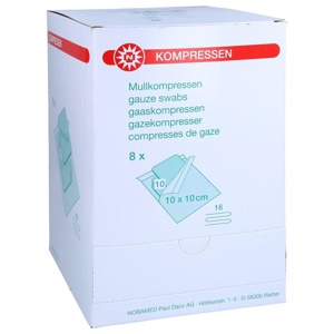 MULLKOMPRESSEN 10x10 cm steril 16fach Produktbild