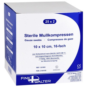 MULLKOMPRESSEN 10x10 cm steril 16fach Produktbild