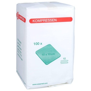 MULLKOMPRESSEN 10x10 cm unsteril 12fach Produktbild