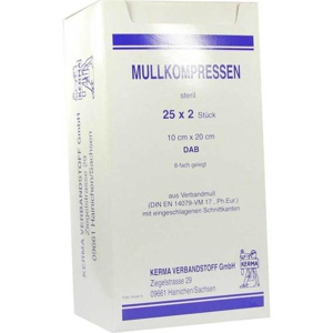 MULLKOMPRESSEN 10x20 cm steril 8fach BW Produktbild