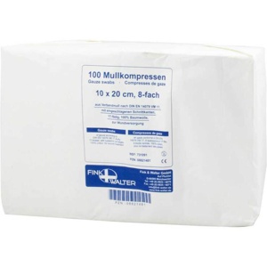 MULLKOMPRESSEN 10x20 cm unsteril 8fach Produktbild