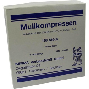 MULLKOMPRESSEN 10x20 cm unsteril 8fach BW Produktbild