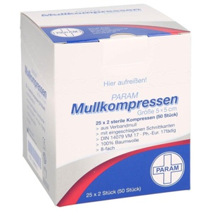 MULLKOMPRESSEN 5x5 cm steril 8fach Produktbild