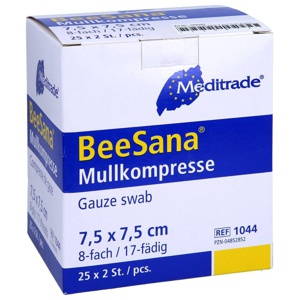 MULLKOMPRESSEN 7,5x7,5 cm steril 8fach Produktbild