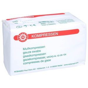 MULLKOMPRESSEN 7,5x7,5 cm unsteril 8fach Produktbild