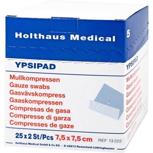 MULLKOMPRESSEN YPSIPAD 7,5x7,5 cm steril 8fach Produktbild