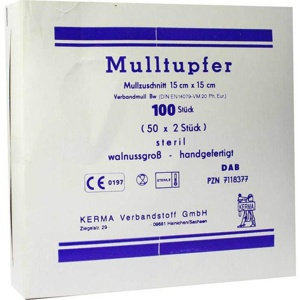 MULLTUPFER 15x15 cm walnussgroß steril Produktbild