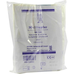 MULLTUPFER 20x20 cm pflaumengroß steril Produktbild