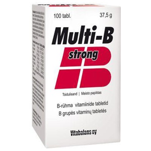 Multi-B Strong õhukese polümeerkattega tabletid N100 toote pilt