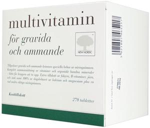 Multivitamin för Gravida och Ammande 270 tabletter - New Nordic produkt bild