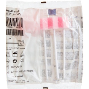 Mundrensepind 11 cm med svamp Pink 5 stk. produktbillede