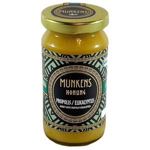 Munkens Hälsa Honung Propolis & Eukalyptus, Raw Eko 280 g produkt bild