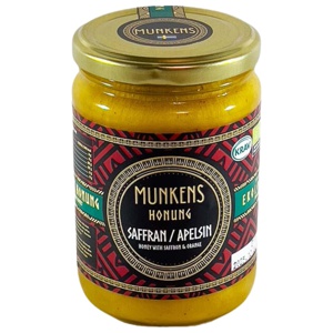 Munkens Hälsa Honung Raw Saffran & Apelsin Eko 500 g produkt bild