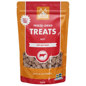 MUSH Treats Frystorkat Nöt produkt bild
