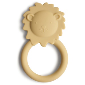 Mushie Bitring Lion Soft Yellow produkt bild