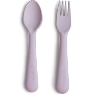 Mushie Gaffel & Sked, Soft Lilac produkt bild