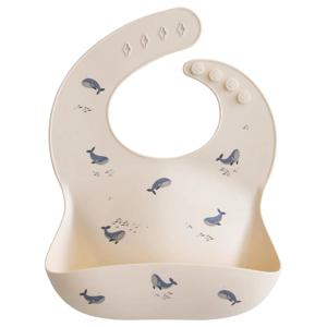 Mushie Haklapp Silikon, Whales produkt bild