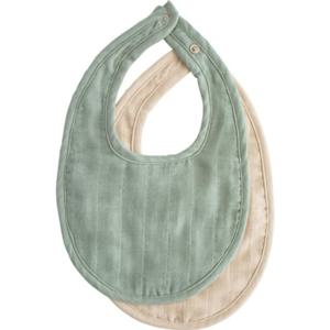 Mushie Muslin Haklapp 2-pack (Roman Green / Fog) produkt bild