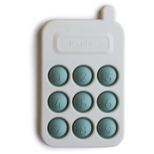 Mushie Phone Press Toy Cambridge Blue produkt bild