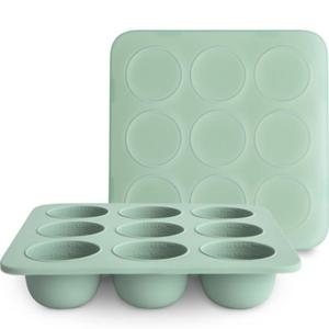 Mushie Portionsform med lock (Cambridge Blue) produkt bild
