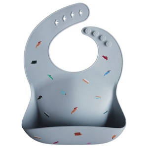 Mushie Silicone Bib Retro Cars produkt bild
