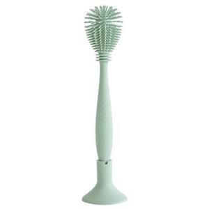 Mushie Silikonflaskborste 2-i-1 (Cambridge Blue) produkt bild