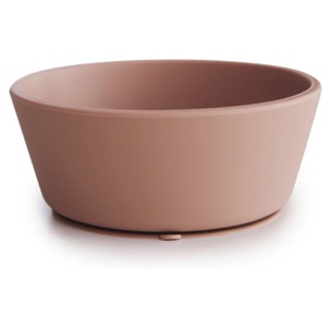 Mushie Silikonskål med Sugkopp, Halkfri Silikonskål för Bebisar och Småbarn, Material: Livsmedelsgodkänd Silikon, Diskmaskin- och Mikrovågssäker, Blush produkt bild