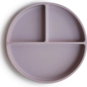 Mushie Silikontallrik, Soft Lilac produkt bild