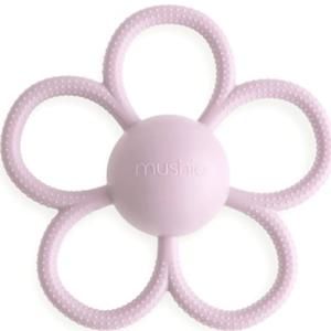Mushie Daisy Rattle Teether Soft Lilac produkt bild