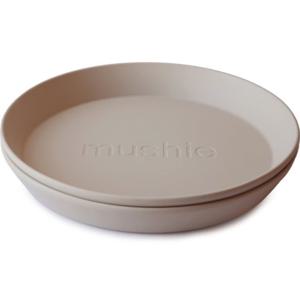 Mushie Tallrik Round, Vanilla 2 st produkt bild