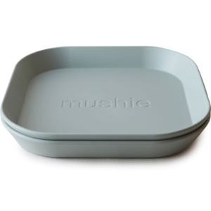 Mushie Tallrik Square, Sage 2 st produkt bild